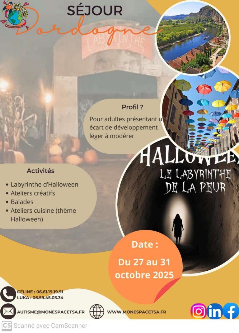 🍂 Séjour Dordogne – Halloween & Découvertes    Du 27 au 31 octobre 2025 /  PRIX: 2600 euros