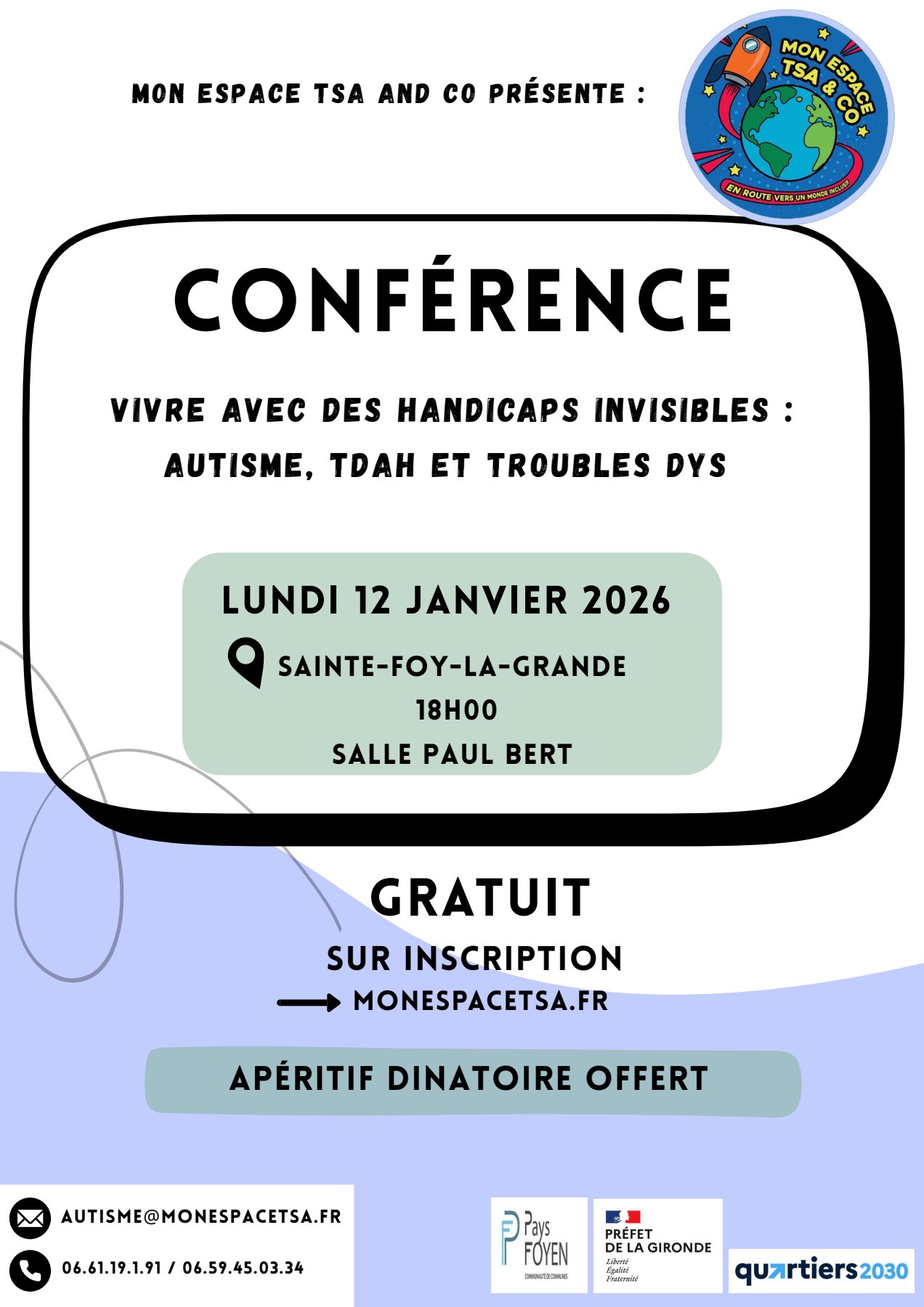 Conférence – Vivre avec des handicaps invisibles Autisme, TDAH et troubles DYS